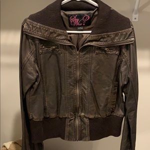 Brown bomber jacket